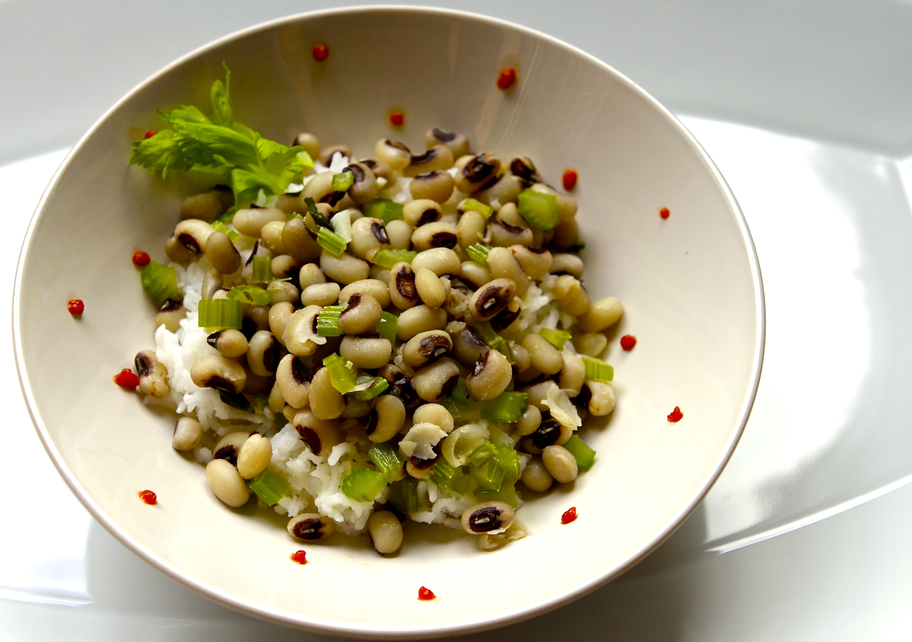 Hoppin' John with Black Eyed Peas Good Luck for the New Year Baby